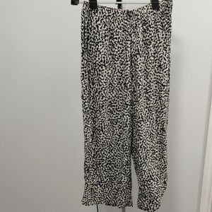 H&M Black and White Wide Leg Pants